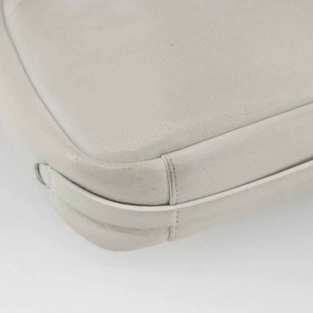 Authentic BALENCIAGA Shoulder Bag Leather White Silver 489812 - Picture 5 of 16